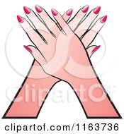 Clipart Of Female Hands 2 Royalty Free Vector Illustration