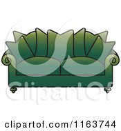 Poster, Art Print Of Green Sofa With Couch Pillows