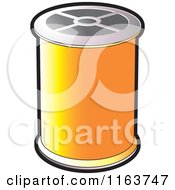 Clipart Of A Spool Of Yellow Sewing Thread Royalty Free Vector Illustration by Lal Perera
