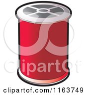 Clipart Of A Spool Of Red Sewing Thread Royalty Free Vector Illustration