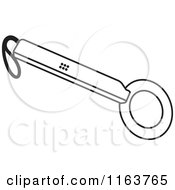 Clipart Of A Black And White Security Detector Royalty Free Vector Illustration
