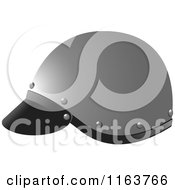 Clipart Of A Silver Helmet Royalty Free Vector Illustration by Lal Perera