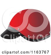 Clipart Of A Red Helmet Royalty Free Vector Illustration