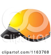 Clipart Of A Orange Helmet Royalty Free Vector Illustration