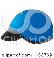 Clipart Of A Blue Helmet Royalty Free Vector Illustration