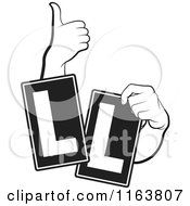 Poster, Art Print Of Black And White Hands And Ll Signs