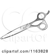 Clipart Of Silver Scissors Royalty Free Vector Illustration