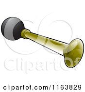 Clipart Of A Gold Horn Royalty Free Vector Illustration