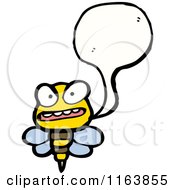 Cartoon Of A Talking Bee Royalty Free Vector Illustration