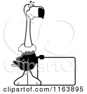 Poster, Art Print Of Black And White Vulture Mascot By A Sign