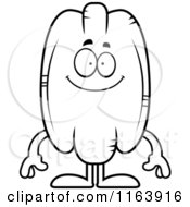 Cartoon Of A Happy Pecan Mascot Vector Outlined Coloring Page by Cory Thoman