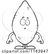 Cartoon Of A Surprised Sweet Potato Mascot Vector Outlined Coloring Page