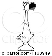 Cartoon Of A Skeptical Dodo Bird Mascot Vector Outlined Coloring Page