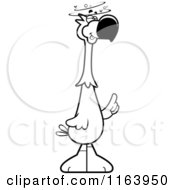 Cartoon Of A Dumb Dodo Bird Mascot Vector Outlined Coloring Page