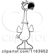 Black And White Mad Dodo Bird Mascot