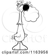 Poster, Art Print Of Black And White Dreaming Dodo Bird Mascot