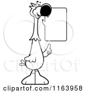 Black And White Talking Dodo Bird Mascot