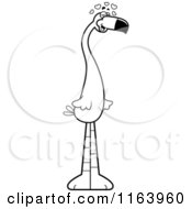 Poster, Art Print Of Black And White Loving Flamingo Mascot