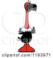 Cartoon Of A Mad Vulture Mascot Royalty Free Vector Clipart by Cory Thoman