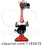 Cartoon Of A Scared Vulture Mascot Royalty Free Vector Clipart by Cory Thoman
