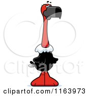 Cartoon Of A Depressed Vulture Mascot Royalty Free Vector Clipart by Cory Thoman