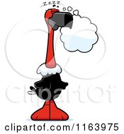 Cartoon Of A Dreaming Vulture Mascot Royalty Free Vector Clipart by Cory Thoman