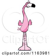 Cartoon Of A Mad Pink Flamingo Mascot Royalty Free Vector Clipart