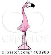 Happy Pink Flamingo Mascot