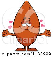 Cartoon Of A Loving Sweet Potato Mascot Royalty Free Vector Clipart