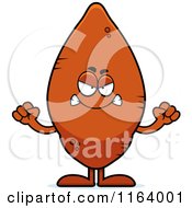 Cartoon Of A Mad Sweet Potato Mascot Royalty Free Vector Clipart
