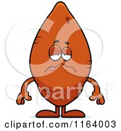 Cartoon Of A Sick Sweet Potato Mascot Royalty Free Vector Clipart