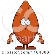 Cartoon Of A Surprised Sweet Potato Mascot Royalty Free Vector Clipart by Cory Thoman