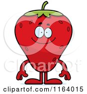 Cartoon Of A Happy Strawberry Mascot Royalty Free Vector Clipart