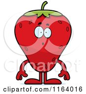 Cartoon Of A Surprised Strawberry Mascot Royalty Free Vector Clipart