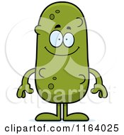 Cartoon Of A Happy Pickle Mascot Royalty Free Vector Clipart