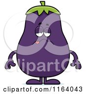 Poster, Art Print Of Sick Purple Eggplant Mascot