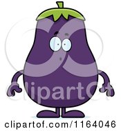 Poster, Art Print Of Surprised Purple Eggplant Mascot