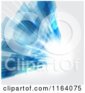 Clipart Of A Blue Abstract Background With Bright Light Royalty Free Vector Illustration