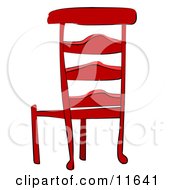 Red Wooden Chair by AtStockIllustration