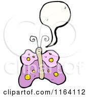 Cartoon Of A Talking Butterfly Royalty Free Vector Illustration