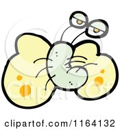 Cartoon Of A Yellow Butterfly Royalty Free Vector Illustration
