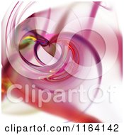 Clipart Of A Pink Swirl Fractal With A Heart Center Royalty Free CGI Illustration by oboy