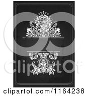 Poster, Art Print Of Distressed Black And White Wedding Invitation With Flowers And Copyspace 2