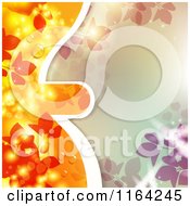 Poster, Art Print Of Floral Background With Hearts Contrast And Copyspace