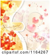 Clipart Of A Valentines Day Background With Text Hearts And Foliage 2 Royalty Free Vector Illustration