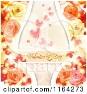 Poster, Art Print Of Valentines Day Background With Text Hearts And Roses 4