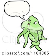Poster, Art Print Of Talking Green Jellyfish