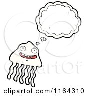Poster, Art Print Of Thinking White Jellyfish