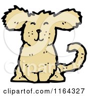 Cartoon Of A Happy Dog Royalty Free Vector Illustration by lineartestpilot