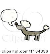 Cartoon Of A Talking Poodle Dog Royalty Free Vector Illustration